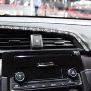 For Honda Civic 2016-2019 Car Central Control Air Outlets Upper Diamond Decorative Sticker, Left-hand Drive