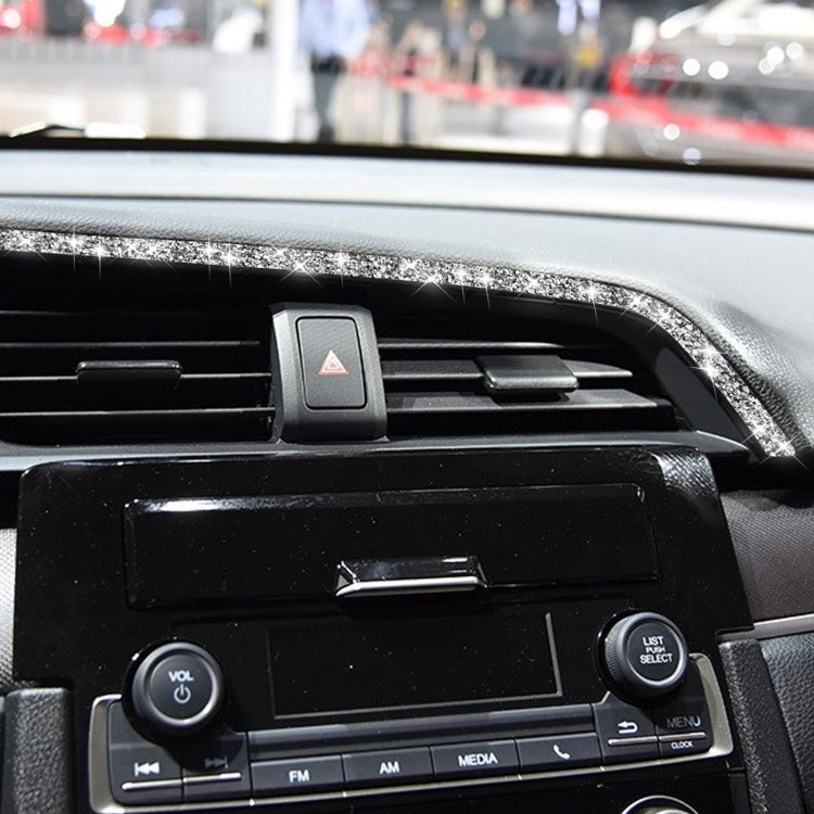 For Honda Civic 2016-2019 Car Central Control Air Outlets Upper Diamond Decorative Sticker, Left-hand Drive