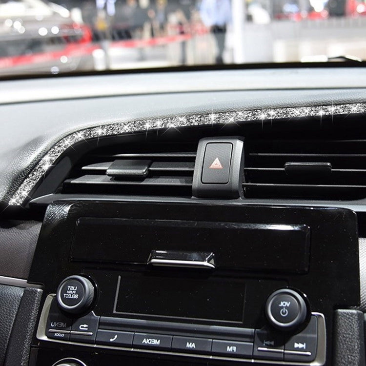 For Honda Civic 2016-2019 Car Central Control Air Outlets Upper Diamond Decorative Sticker, Right-hand Drive