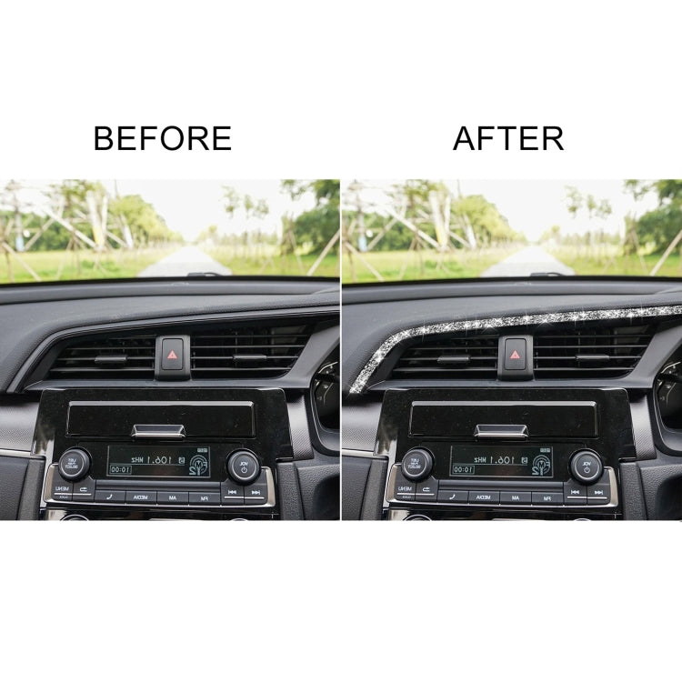 For Honda Civic 2016-2019 Car Central Control Air Outlets Upper Diamond Decorative Sticker, Right-hand Drive