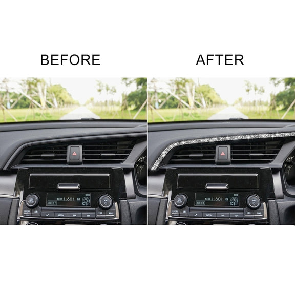 For Honda Civic 2016-2019 Car Central Control Air Outlets Upper Diamond Decorative Sticker, Right-hand Drive