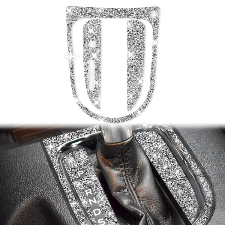 For Ford Mustang 2015-2020 3pcs Car Gear Shift Outer Ring Diamond Decoration Sticker, Left Drive