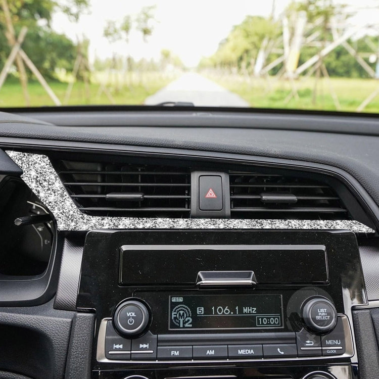 For Honda Civic 2016-2019 Car Central Control Air Outlets Below Diamond Decorative Sticker, Left-hand Drive