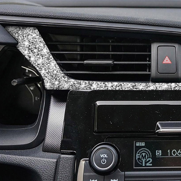 For Honda Civic 2016-2019 Car Central Control Air Outlets Below Diamond Decorative Sticker, Left-hand Drive