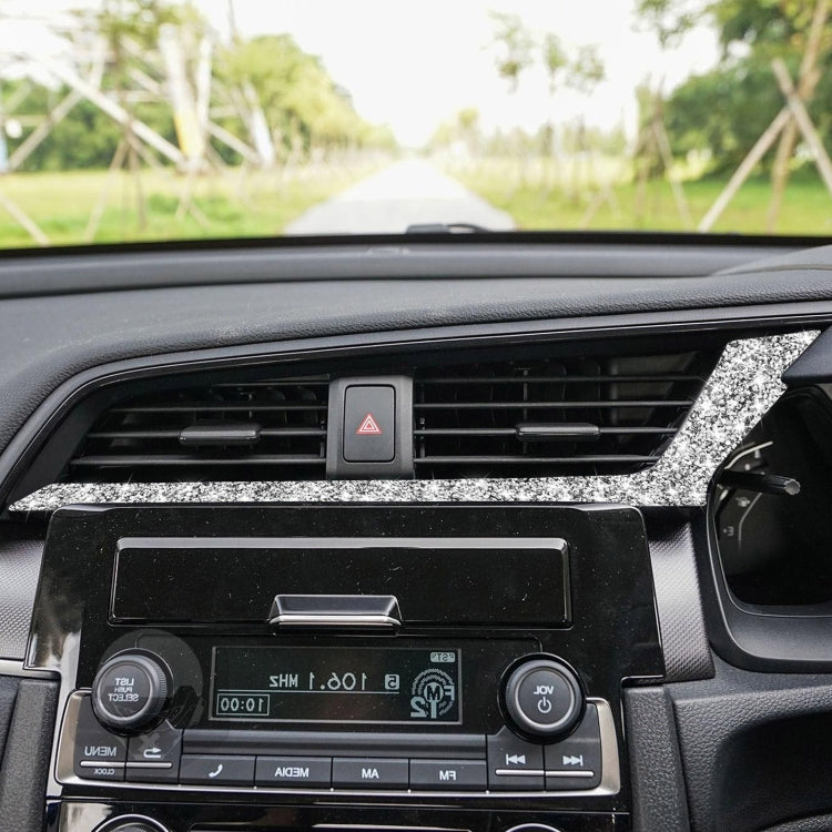 For Honda Civic 2016-2019 Car Central Control Air Outlets Below Diamond Decorative Sticker, Right-hand Drive
