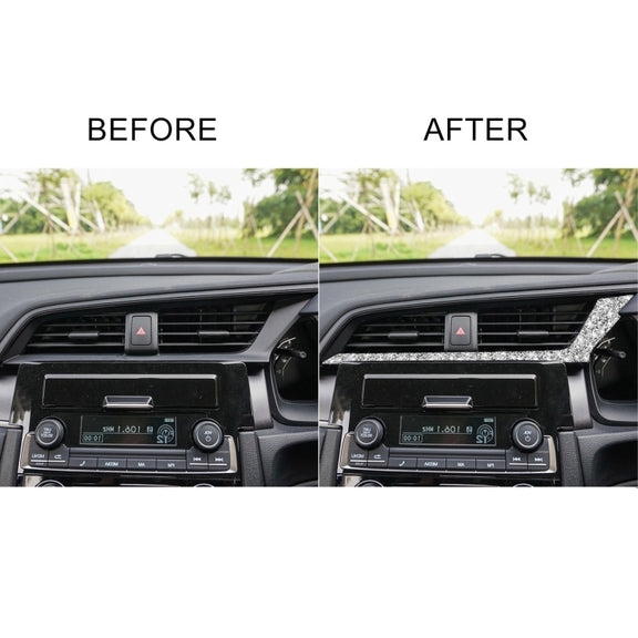 For Honda Civic 2016-2019 Car Central Control Air Outlets Below Diamond Decorative Sticker, Right-hand Drive