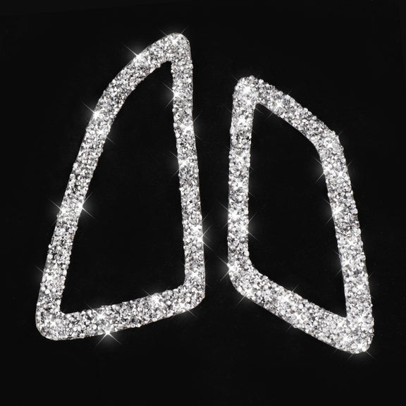 For Honda Civic 2016-2019 Car Instrument Air Outlets Diamond Decorative Sticker, Right-hand Drive
