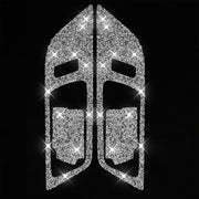For Ford Mustang 2015-2020 4pcs Car Door Inner Handle Panel Diamond Decoration Sticker, Left and Right Drive