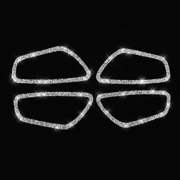 For Honda Civic 2016-2019 Car Inside Door Bowl Frame Diamond Decorative Sticker, Left and Right Drive