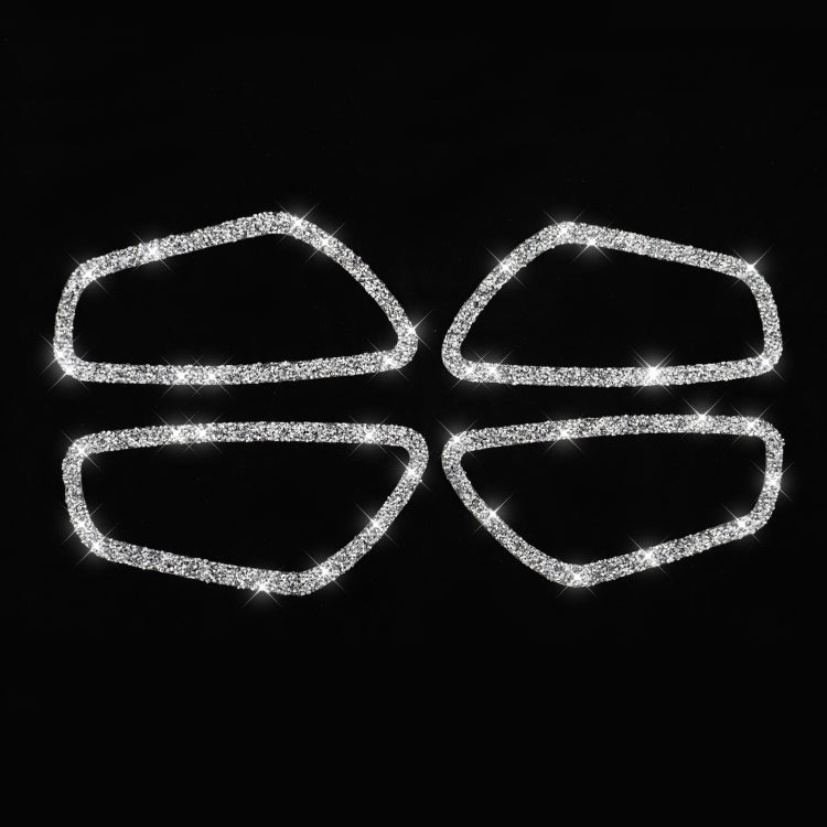 For Honda Civic 2016-2019 Car Inside Door Bowl Frame Diamond Decorative Sticker, Left and Right Drive
