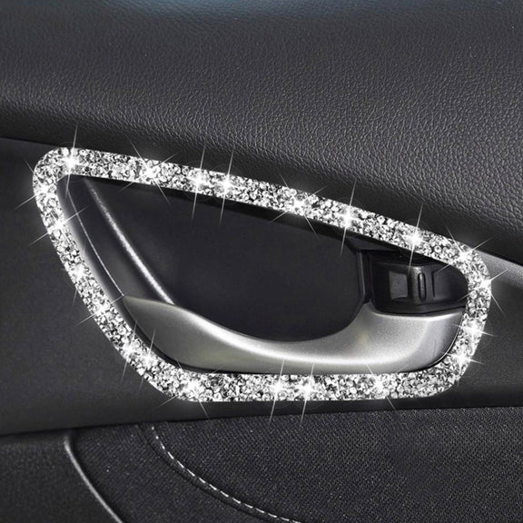 For Honda Civic 2016-2019 Car Inside Door Bowl Frame Diamond Decorative Sticker, Left and Right Drive