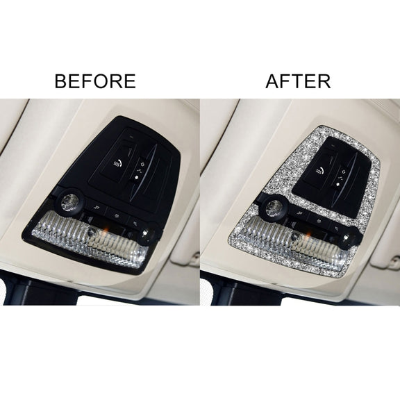For BMW F10 5 Series 2011-2017 Car Reading Light Panel Diamond Decorative Sticker, Left and Right Drive