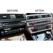 For BMW F10 5 Series 2011-2017 Car CD Panel Diamond Decorative Sticker, Left and Right Drive