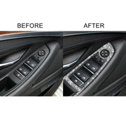 For BMW F10 5 Series 2011-2018 Car Window Lift Switch Diamond Decorative Sticker, Left-hand Drive