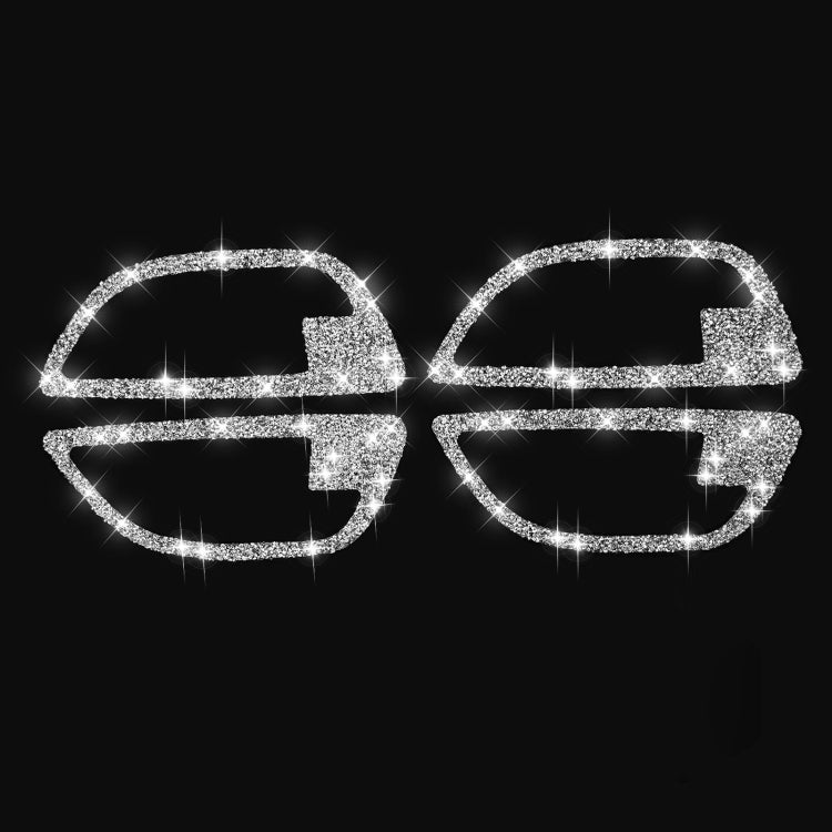 For BMW F10 5 Series 2011-2017 Car Door Handle Frame Diamond Decorative Sticker, Left and Right Drive