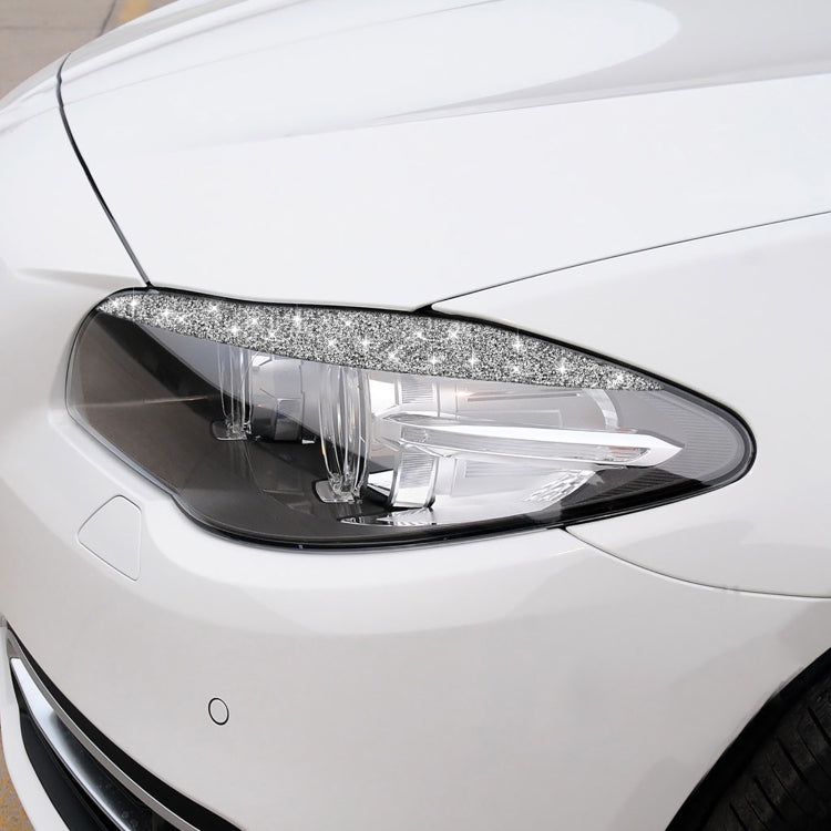 For BMW F10 5 Series 2010-2013 Car Light Eyebrow Diamond Decorative Sticker, Left and Right Drive