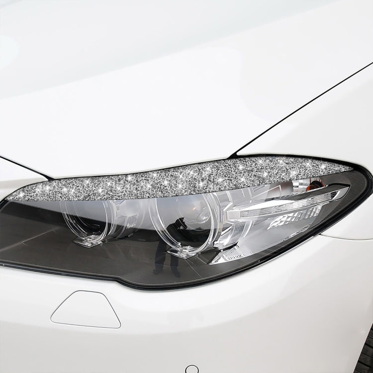 For BMW F10 5 Series 2010-2013 Car Light Eyebrow Diamond Decorative Sticker, Left and Right Drive