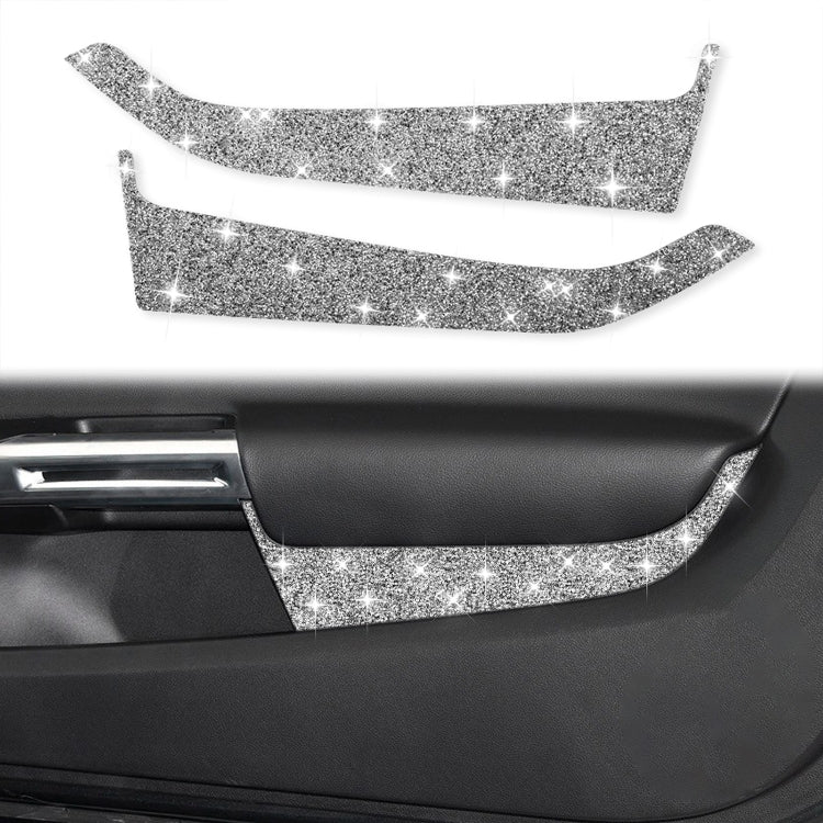For Ford Mustang 2015-2020 Car Front Door Panel Diamond Decoration Sticker, Left and Right Drive