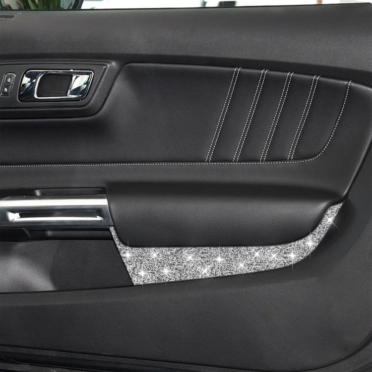 For Ford Mustang 2015-2020 Car Front Door Panel Diamond Decoration Sticker, Left and Right Drive