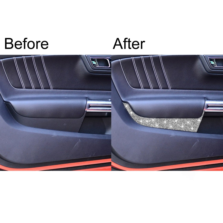 For Ford Mustang 2015-2020 Car Front Door Panel Diamond Decoration Sticker, Left and Right Drive