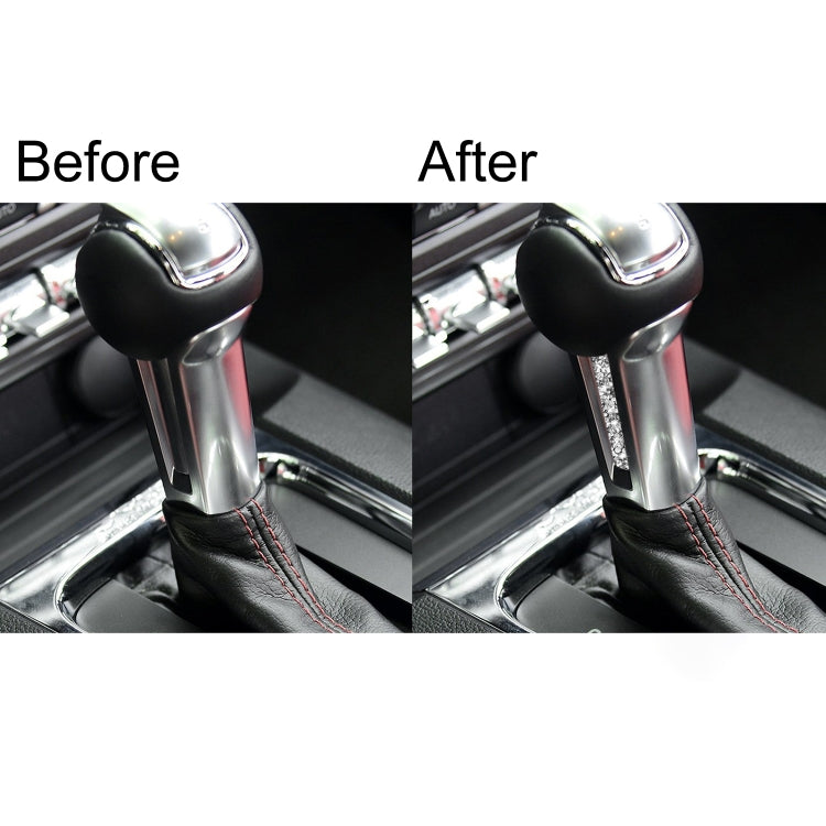 For Ford Mustang 2015-2020 Car Gear Handle Side Diamond Decoration Sticker, Left and Right Drive