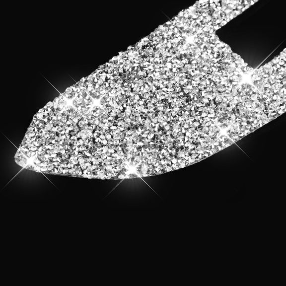 For Ford Mustang 2015-2020 4pcs Car Window Lift Panel Diamond Decoration Sticker, Left Drive