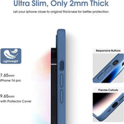 For iPhone 16 Pro Microfiber Liquid Silicone Shockproof Phone Case(Blue)
