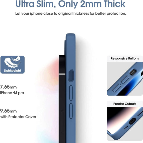 For iPhone 16 Pro Microfiber Liquid Silicone Shockproof Phone Case(Blue)