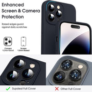 For iPhone 16 Plus Microfiber Liquid Silicone Shockproof Phone Case(Black)