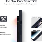For iPhone 16 Plus Microfiber Liquid Silicone Shockproof Phone Case(Black)