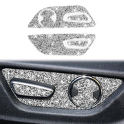 For Ford Mustang 2015-2020 Car Seat Adjustment Button Diamond Decoration Sticker, Left Drive
