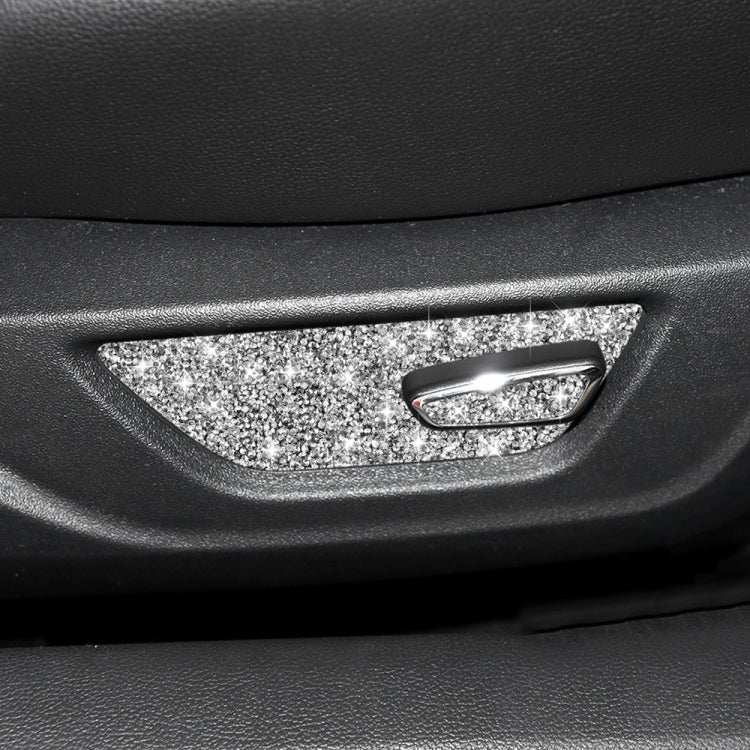 For Ford Mustang 2015-2020 Car Seat Adjustment Button Diamond Decoration Sticker, Left Drive
