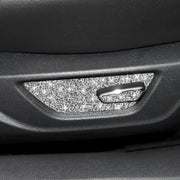 For Ford Mustang 2015-2020 Car Seat Adjustment Button Diamond Decoration Sticker, Left Drive