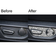 For Ford Mustang 2015-2020 Car Seat Adjustment Button Diamond Decoration Sticker, Left Drive
