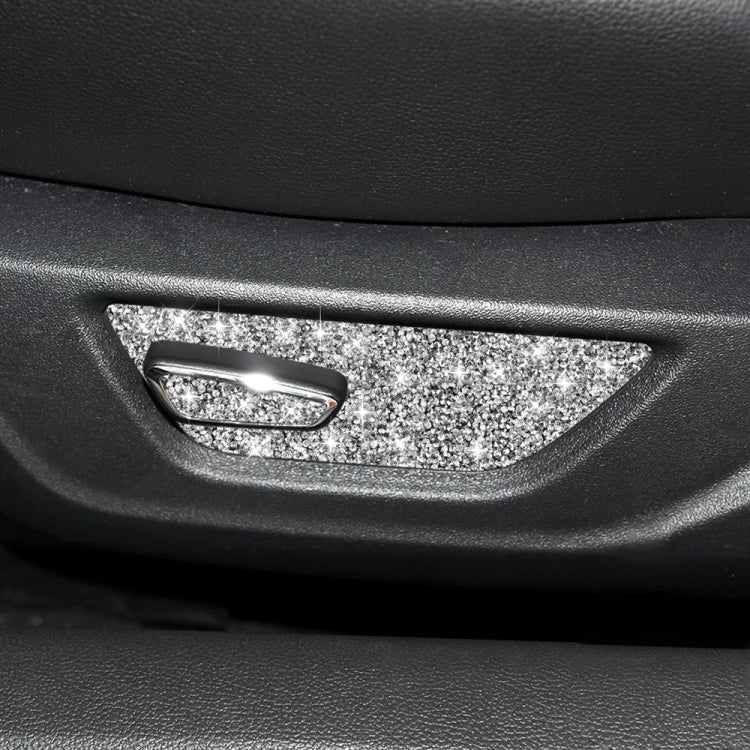 For Ford Mustang 2015-2020 Car Seat Adjustment Button Diamond Decoration Sticker, Right Drive