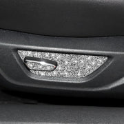 For Ford Mustang 2015-2020 Car Seat Adjustment Button Diamond Decoration Sticker, Right Drive