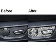 For Ford Mustang 2015-2020 Car Seat Adjustment Button Diamond Decoration Sticker, Right Drive