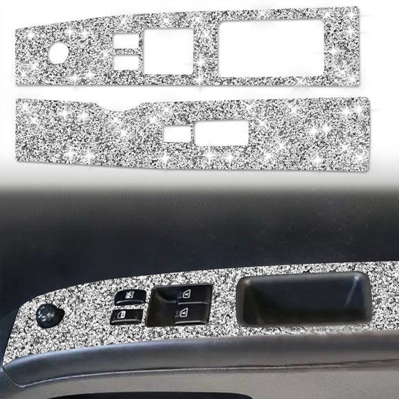 For Nissan 350Z 2003-2009 2pcs Car Glass Lift Diamond Decorative Sticker, Right Drive