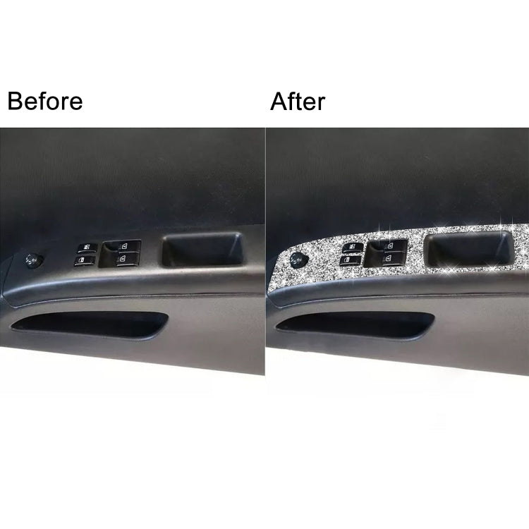 For Nissan 350Z 2003-2009 2pcs Car Glass Lift Diamond Decorative Sticker, Right Drive