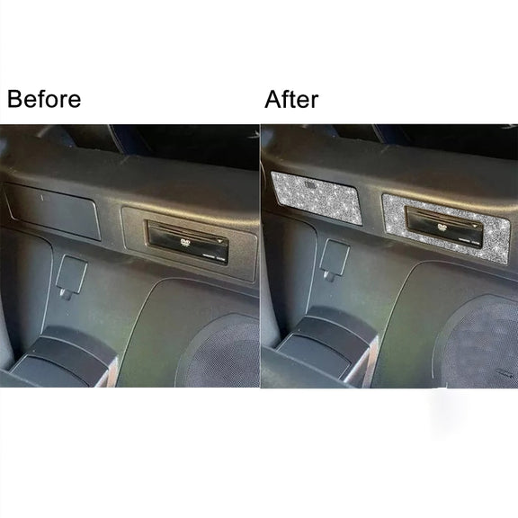 For Nissan 350Z 2003-2009 Car DVD Storage Box Diamond Decorative Sticker,Left and Right Drive Universal