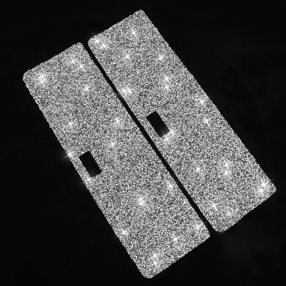 For Nissan 350Z 2003-2009 2pcs Car Storage Box Diamond Decorative Sticker,Left and Right Drive Universal