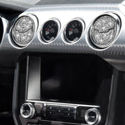 For Ford Mustang 2015-2020 6 in 1 Car Air Outlet Diamond Decoration Sticker, Left and Right Drive