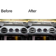 For Ford Mustang 2015-2020 6 in 1 Car Air Outlet Diamond Decoration Sticker, Left and Right Drive
