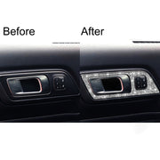 For Ford Mustang 2015-2020 2pcs Car Door Inner Handle Panel Diamond Decoration Sticker, Left Drive