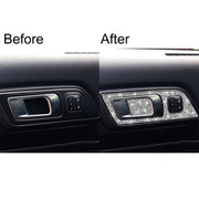 For Ford Mustang 2015-2020 4pcs Car Door Inner Handle Panel Diamond Decoration Sticker, Left Drive