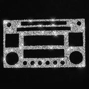 For Nissan 350Z 2003-2009 Car CD Radio Play Panel Diamond Decorative Sticker,Left and Right Drive Universal