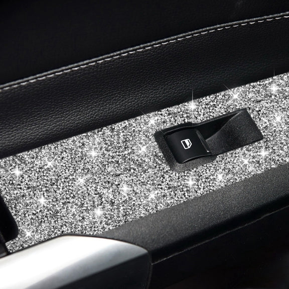 For Ford Mustang 2015-2020 Car Door Lift Panel B Diamond Decoration Sticker, Right Drive