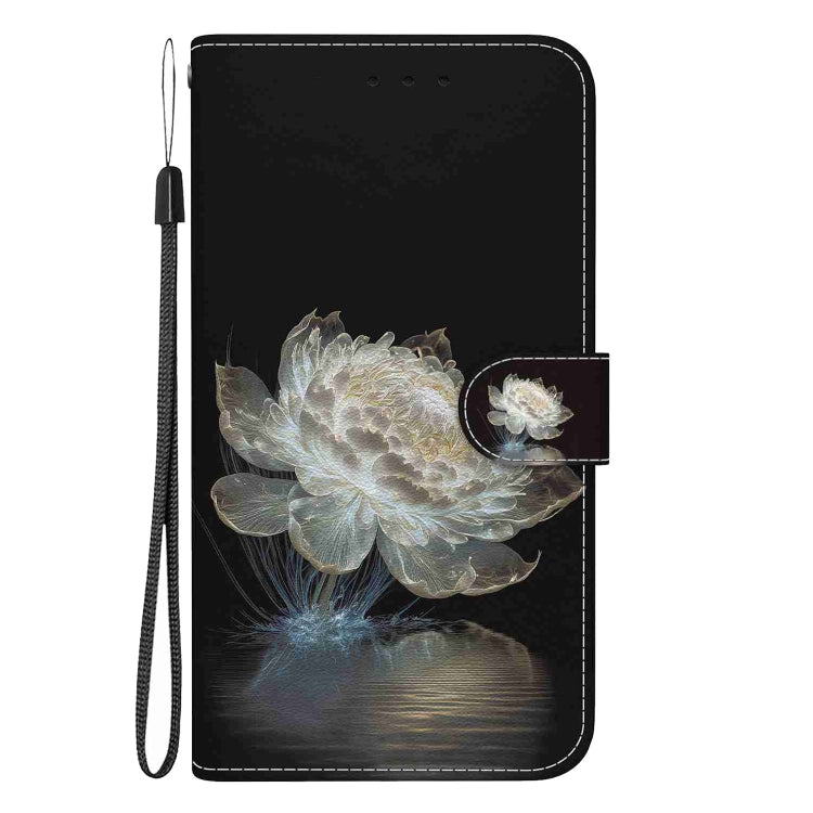 For Xiaomi Redmi Note 12 Pro+ Crystal Texture Colored Drawing Leather Phone Case(Crystal Peony)