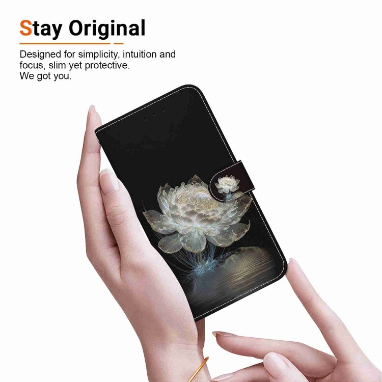 For Xiaomi Poco X4 Pro 5G Crystal Texture Colored Drawing Leather Phone Case(Crystal Peony)
