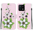 For Xiaomi 13 5G Crystal Texture Colored Drawing Leather Phone Case(Lily) - 13 Cases by PMC TechLife | Online Shopping South Africa | PMC TechLife | Buy Now Pay Later Mobicred